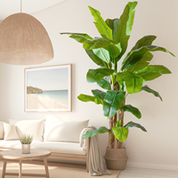 Plantes artificielles de bananiers pour la décoration d'hôtels, plantes vertes de simulation pour intérieur et extérieur, plantes artificielles pour usage décoratif