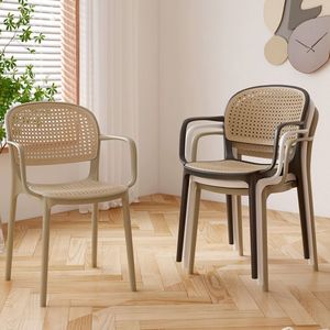Großhandel Moderne Stapelbare Empfangsstühle Restaurant Esszimmer Kunststoff-Rattanstühle HC-N92 Großhandel Moderne Stapelbare Empfangsstühle - Product Image 3