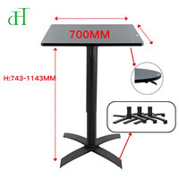 Table à manger ergonomique en métal avec vérin à gaz - Bureau debout à plateau relevable pour un gain de place, idéal pour le bureau à domicile moderne et les cafés