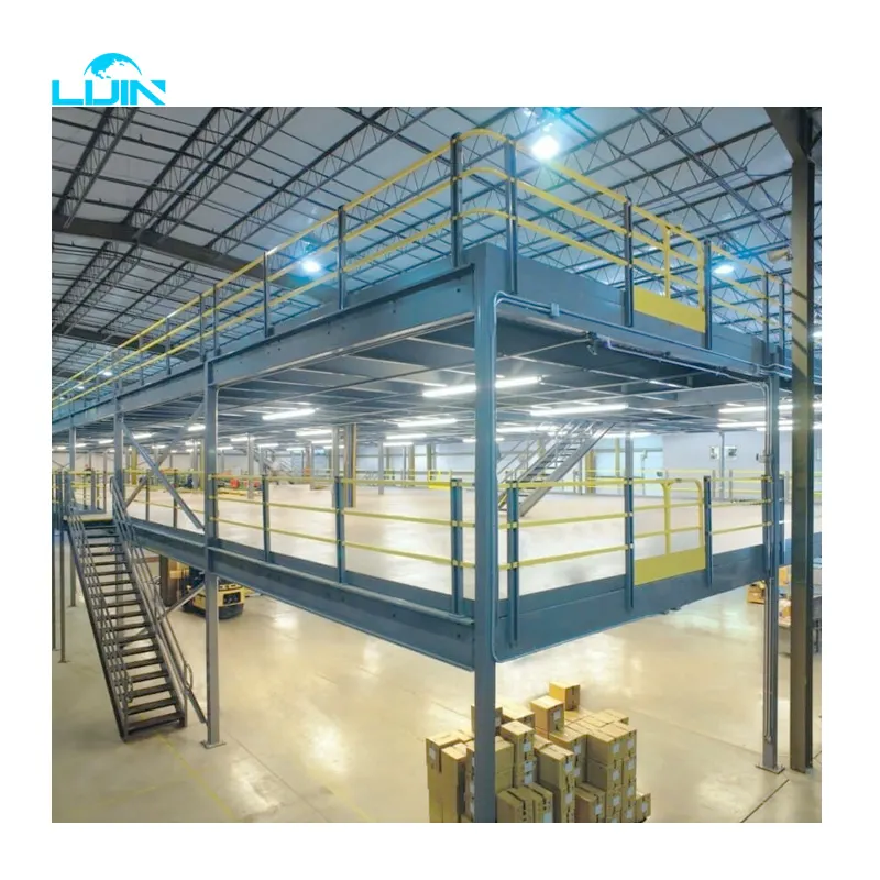 Industrial Heavy Duty Multi-tier Magazzino Rack In Acciaio Piano Rialzato di Stoccaggio Scaffalature Sistemi di Fabbricazione di Fabbrica