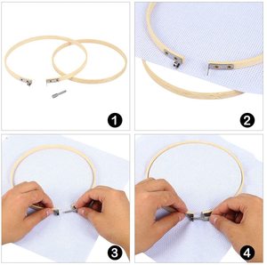 <span class=keywords><strong>Kit</strong></span> de bordado incluye 50 colores bordado hilos de <span class=keywords><strong>coser</strong></span> 5 piezas de plástico aros de bordado Cruz puntada herramienta - Product Image 4