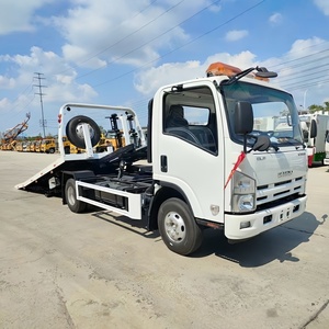 Prix d'usine chinois, tout neuf, ISUZU KV600 Euro 4 diesel, camion de dépannage à plateau plat de 5 tonnes à vendre - Product Image 1