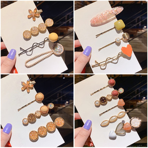 Ensembles d'Épingles à Cheveux en Métal Bling Perles Cristal Strass, <span class=keywords><strong>Barrette</strong></span> Acétate Étoile de Mer Coquillage pour Fête - Product Image 6