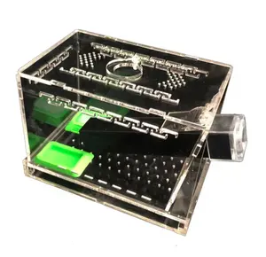 아크릴 파충류 번식 상자 투명 라이브 식품 StorageInsect 보기 상자 귀뚜라미