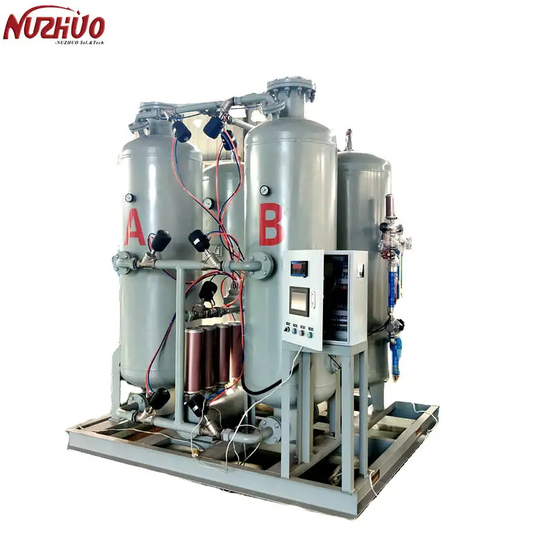 NUZHUO automático PLC Control nitrógeno Gas máquina 99.9% pureza N2 generador 50Nm3/H planta de nitrógeno