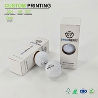 Caja de Cartón Personalizada para Pelotas de Golf con Ventana Circular, para Regalos de Torneos, Artículos Deportivos Corporativos, Marca de Productos, Venta al Por Mayor