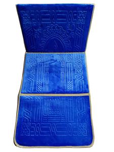 Tapis de Prière Musulman Pliable Gaufré Très Demandé Sejadah <span class=keywords><strong>Sandar</strong></span> avec Dossier et Poche - Product Image 4