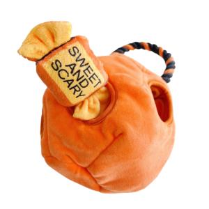 ¡Truco o trato! Juguete masticable de peluche para perros de Halloween, juguete interactivo para perros de calabaza - Product Image 6