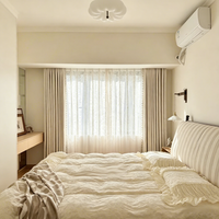 Rideaux occultants transparents brodés de style européen à double couche, luxueux, avec dentelle, pour salon et chambre à coucher