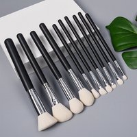 Dongmei Lot de 10 pinceaux de maquillage Kit de pinceaux de maquillage de luxe Manche en bois Vente en gros Pinceaux de maquillage pour cosmétiques de marque privée