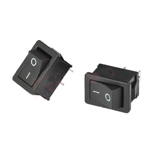 Leci nhà máy 250V 6A Đen on/off 3pin PA66 vật liệu điện Rocker chuyển đổi cho điện thoại di động IP40 đánh giá 10000-50000 chu kỳ - Product Image 1