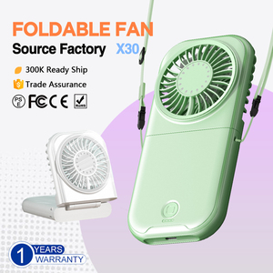 Ventilatore da Collo Pieghevole a <span class=keywords><strong>Mani</strong></span> Libere con 5 Velocità e Flusso d'Aria Regolabile, Ventilatore Personale Ricaricabile per Sport, Pendolarismo e Viaggi - Product Image 1