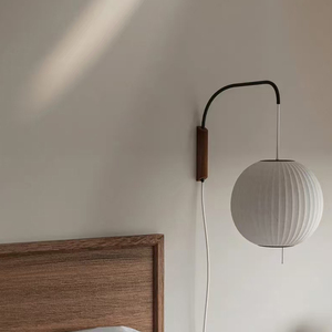 DAQIU stile giapponese lungo <span class=keywords><strong>braccio</strong></span> da parete luce di seta lanterna Vintage camera da letto <span class=keywords><strong>lampada</strong></span> da comodino <span class=keywords><strong>lampada</strong></span> <span class=keywords><strong>a</strong></span> bolle per uso interno - Product Image 3