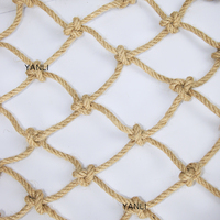 Filet en corde de chanvre décoratif de 3 mm, 2 m * 4 m, support pour plantes, filet en jute naturel, treillis en jute