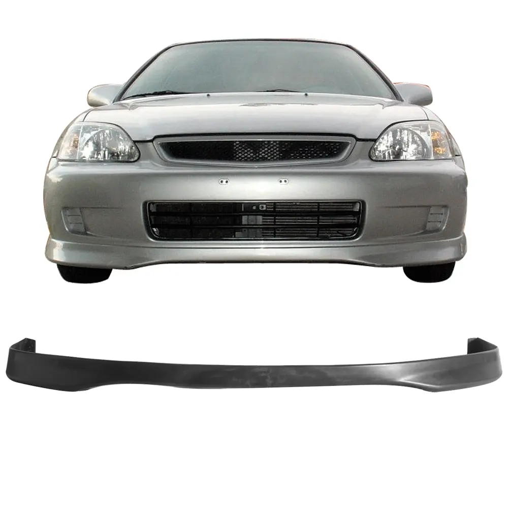 Gemaakt In Taiwan Ongeverfde Pp Type-R Stijl Voorbumper Lip Auto Bescherming Voor 1999-2000 Honda Civic Ek