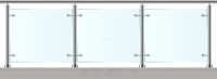 YL METAL Garde-corps moderne en verre pour extérieur, balustrades d'escalier, support de poteau, main courante, clôture de sécurité en acier inoxydable pour balcon