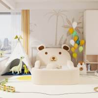 Matelas Pliant Créatif de Haute Qualité pour Enfants, Canapé-Lit Ours Amusant avec Rangement, Coussin Pliant pour Enfants, Canapé pour Enfants