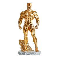 Trophée de musculation en résine personnalisé Shunxu, statue d'homme musclé dorée, prix de la remise en forme, vente en gros d'usine