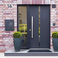 Porte extérieure moderne Sunzion, isolation thermique résidentielle, porte d'entrée principale en acier sécurisée pour l'extérieur