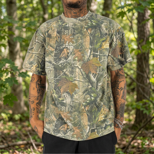 เสื้อยืดลายพรางผู้ชาย แขนสั้น คอกลม ทรงปกติ ระบายอากาศได้ดี สวมใส่สบาย ผลิตจากผ้าโพลีเอสเตอร์ทอ 100% - Product Image 1