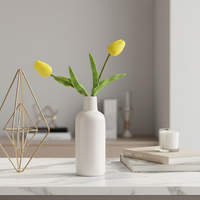 Vase à fleurs en porcelaine émaillée mate style crème nordique simple ARM LVG, fait main, en céramique, pour décoration intérieure, mini-conteneur floral pour mariage