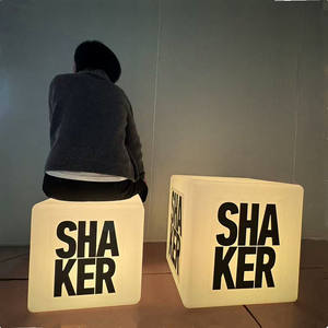 Taburete de Cubo LED Personalizado con Marca, Muebles de Mesa de Cubo, Publicidad Personalizada, Cubo Luminoso, Taburete con Luz <span class=keywords><strong>para</strong></span> Promoción Corporativa - Product Image 2