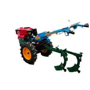 Dry and paddy field suitable 8 -20 HP Walking tractor two wheel tractors agricultural use cultivator mini tiller with plow