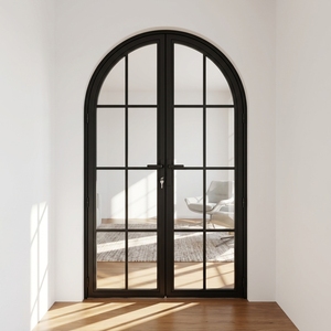Porta Interna in Vetro e Ferro Nero di Alta Qualità, Eleganza Moderna Personalizzabile - Product Image 4