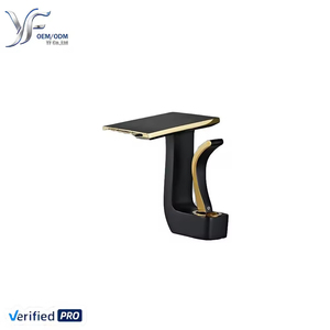 Robinet <span class=keywords><strong>de</strong></span> lavabo cascade <span class=keywords><strong>de</strong></span> luxe YF 2026, corps en laiton massif, monotrou, finitions multiples (noir brossé, or, blanc, chrome) pour salle <span class=keywords><strong>de</strong></span> bain - Product Image 1