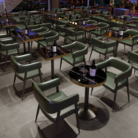 Meubles commerciaux de luxe modernes, ensemble table et chaises pour KTV, bar, restaurant, vente en gros, tables et chaises de salle à manger, chaises de banquette durables