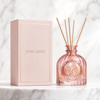 Flacon diffuseur en verre élégant de 100 ml avec bouchon et finition transparente pour les marques de parfums d'intérieur de luxe