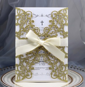 Cartes d'invitation de <span class=keywords><strong>mariage</strong></span> avec ruban papillon et <span class=keywords><strong>enveloppe</strong></span> papier carte cadeau fête Thanksgiving carte de voeux <span class=keywords><strong>dentelle</strong></span> de <span class=keywords><strong>mariage</strong></span> - Product Image 6