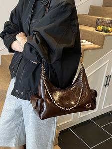 Nouveau sac à bandoulière minimaliste pour femme, grande capacité, chaîne, vintage, polyvalent, sacs à bandoulière pour femme - Product Image 5