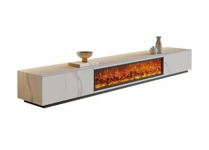 <span class=keywords><strong>Chimenea</strong></span> Eléctrica Interior Moderna de Acero <span class=keywords><strong>con</strong></span> Luz LED, Control Remoto y Llama Simulada, Decoración para el Hogar - Product Image 2