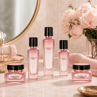 Flacon de lotion tonique pour la peau multicolores personnalisé, pot carré pour crème 30g 50g 40ml 80ml 100ml, emballage en verre