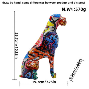 Ornamenti creativi in resina per cani graffiti dipinti per <span class=keywords><strong>l</strong></span>'artigianato e le decorazioni - Product Image 3