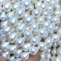Chaîne de perles d'eau douce Akoya baroques de Chine, haute qualité, irrégulières, 12A, 3 perles baroques, 40 cm, perle d'eau douce