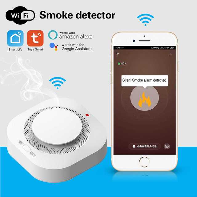 FY876 Tuya ZigBee Smoke Detector | Smart Life Notification & Interconnected Fire Alarm | Wireless Smoke Sensor for Home Safety