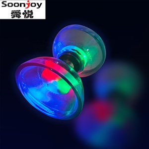 <span class=keywords><strong>Diabolo</strong></span> transparent haute vitesse <span class=keywords><strong>avec</strong></span> roulements triples et lumières LED, équipement de jonglage professionnel éclairé pour les artistes - Product Image 5