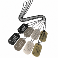Meijia DT-A-05 – Pendentif personnalisé pour chien avec logo du fabricant, ensemble de plaques d'identification vierges en acier inoxydable, estampage, électroplaqué, sérigraphie