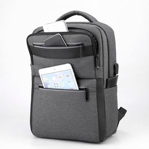 High Quality Custom 15.6 Inch Nylon Men's Laptop <b>Backpack</b> USB Charging Port Multi-Function Business Design Waterproof Feature - Product Image 2