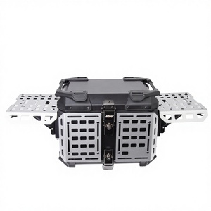 Boîte à bagages arrière <span class=keywords><strong>pour</strong></span> moto en alliage d'aluminium colorée de 45 L avec support - Nouvelle garantie de 12 mois - Product Image 1