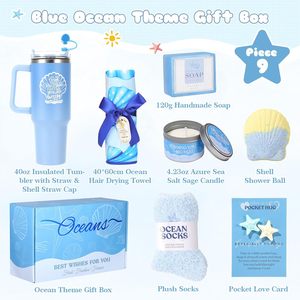 Canasta <span class=keywords><strong>de</strong></span> <span class=keywords><strong>Regalo</strong></span> <span class=keywords><strong>de</strong></span> <span class=keywords><strong>Spa</strong></span> y Cuidado Personal Blue Ocean <span class=keywords><strong>para</strong></span> Mujer, Ideal <span class=keywords><strong>para</strong></span> Cumpleaños, Recuperación, Condolencias y Ocasiones Especiales - Product Image 5