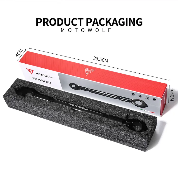 Motowolf Pelanggan CNC Motor Retrofit Aksesoris Stang Brace Mounter