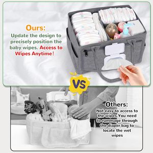 Organizador de Pañales Plegable de Poliéster con Cierre OEM, Dispensador de Toallitas, Acceso con una Sola <span class=keywords><strong>Mano</strong></span>, Organizador Portátil para Auto, Cesta para Bebés Recién Nacidos - Product Image 3