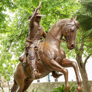 Escultura Grande de Bronce de un Hombre <span class=keywords><strong>a</strong></span> <span class=keywords><strong>Caballo</strong></span>, Adorno Decorativo para Exteriores, Escultura Artística Fundida Personalizable - Product Image 1