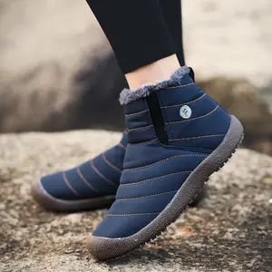 Botas de nieve para hombre y mujer, calzado cálido forrado de piel para exteriores, Unisex, para caminar, senderismo, Invierno