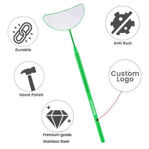 Espejo de Media Luna para Extensión de Pestañas, Herramienta de Injerto, Espejo de Mano de Acero Inoxidable para Revisar Pestañas de Bahasa Pro - Product Image 2