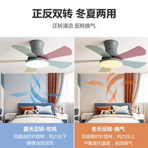<b>Ceiling</b> Fan <b>Light</b> With <b>Led</b> Fixed Blade For Bedroom Children Room Living Room Dining Room - Product Image 5