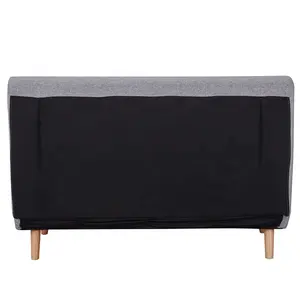 Sedia pieghevole da Studio Sleeper divano in tessuto grigio sedia singola letto pieghevole in schiuma sedia Futon con cuscino